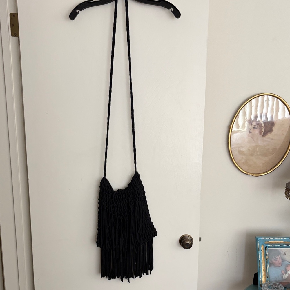 lovestitch Black Fabric Handbag